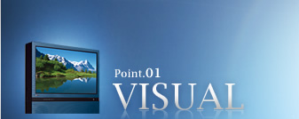 POINT01�uVISUAL�v�{�����f���o���A�f���\��