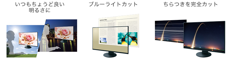 EIZOなら、目に優しい。疲れにくい。